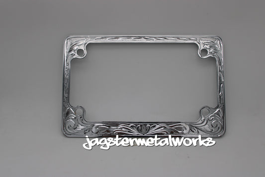 ENGRAVED MOTO LICENSE PLATE FRAME