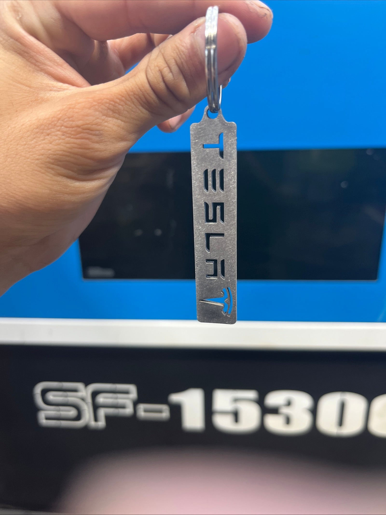 Tesla Keychain Satin Finish