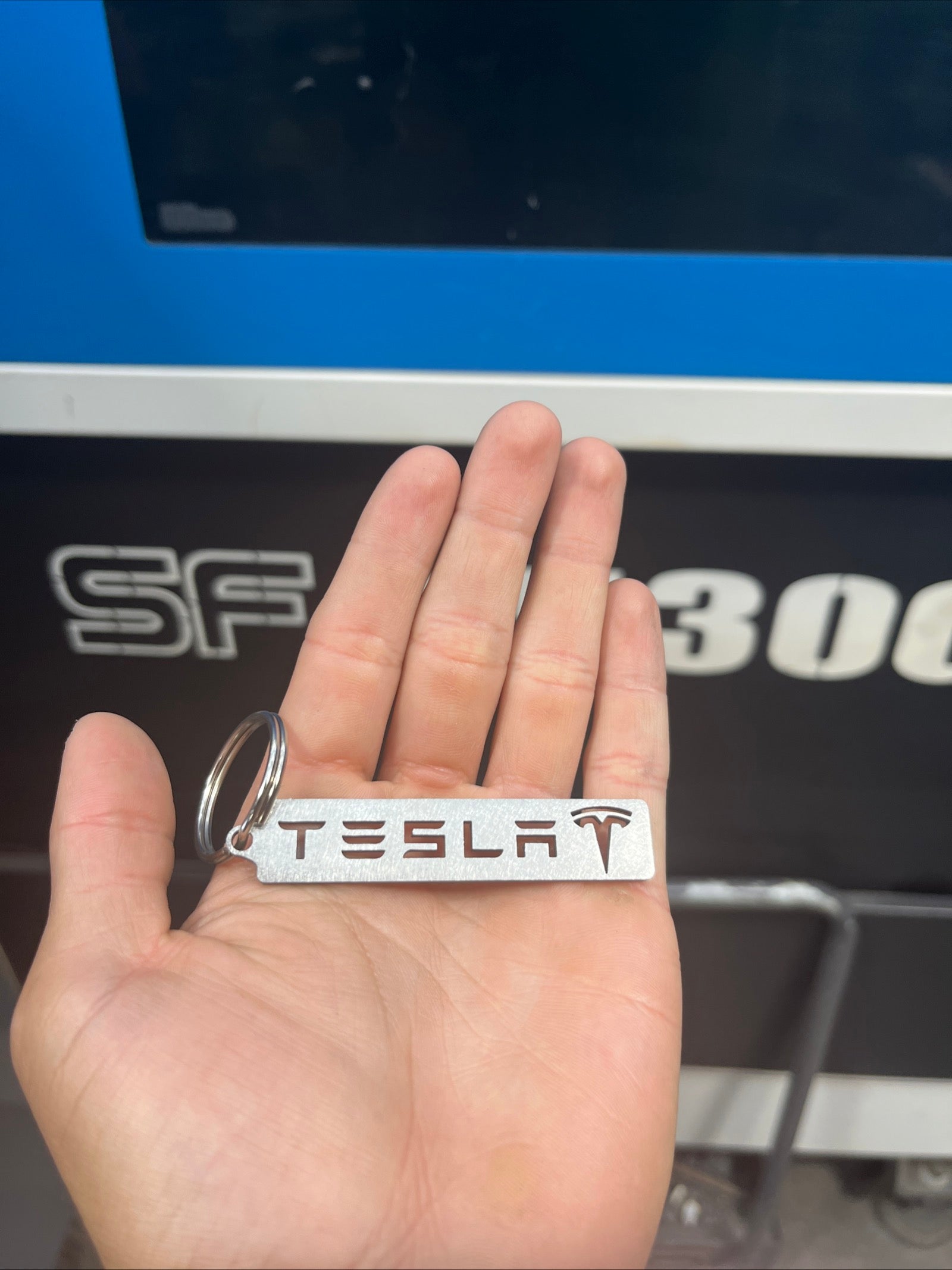 Tesla Keychain Satin Finish