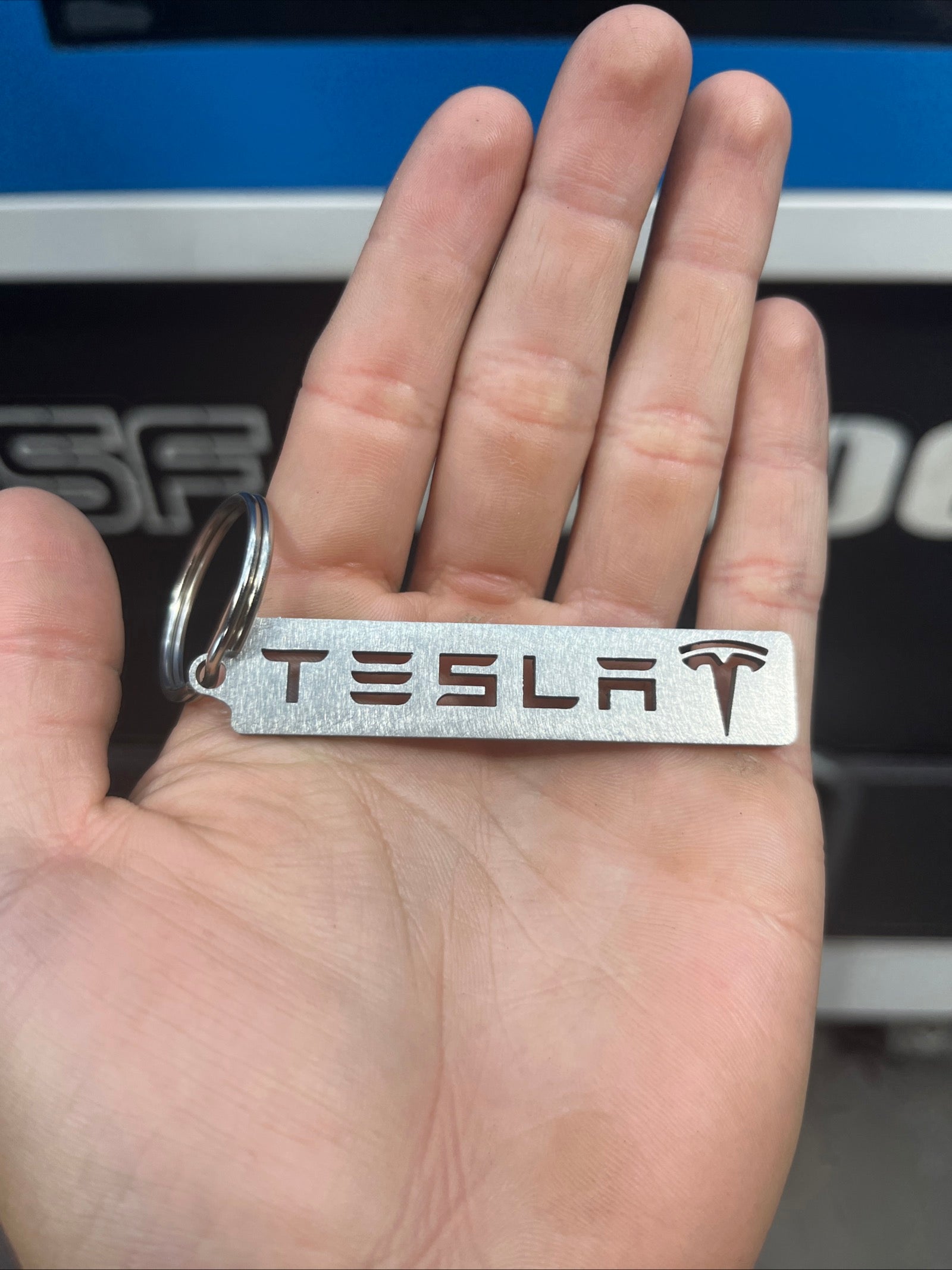 Tesla Keychain Satin Finish