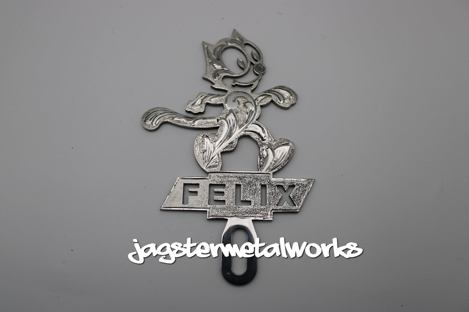 ENGRAVED FELIX THE CAT LICENSE PLATE TOPPER 2