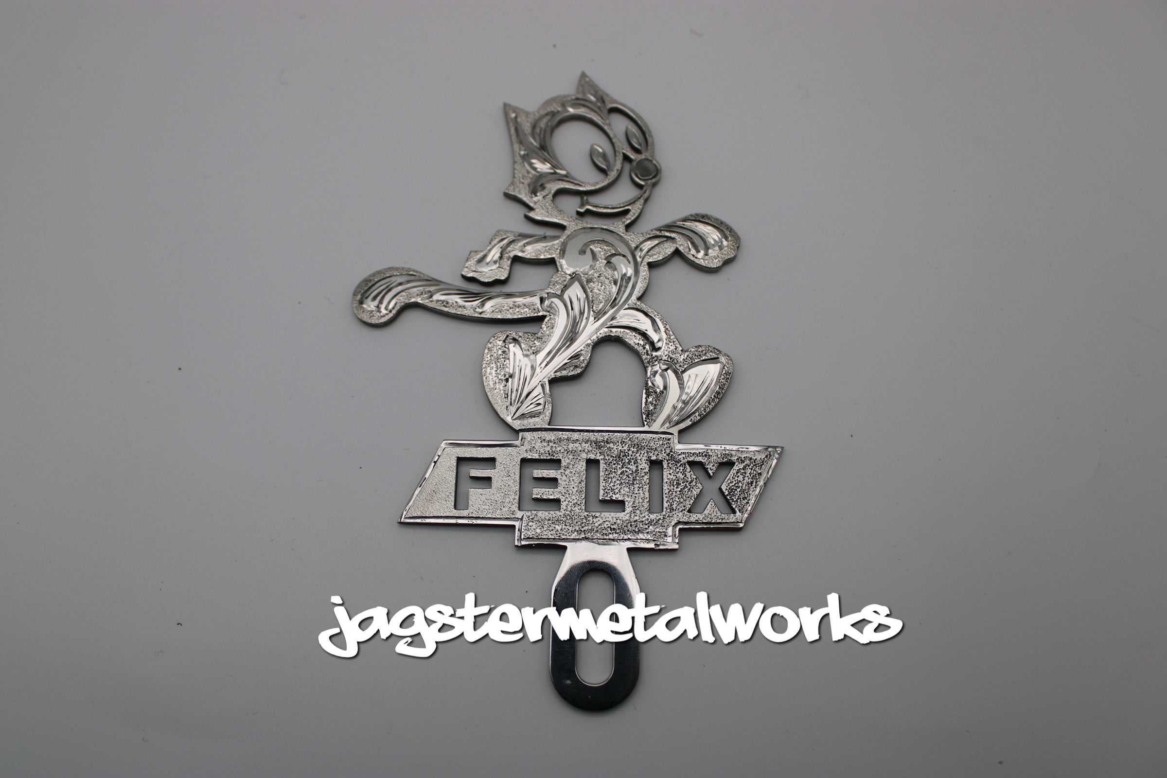 ENGRAVED FELIX THE CAT LICENSE PLATE TOPPER 2